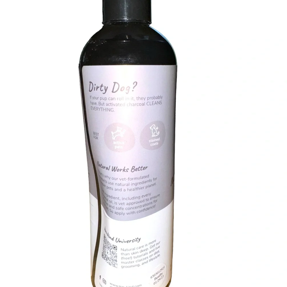 Kin+Kind Charcoal Natural Shampoo for Dogs, Patchouli, 12 fl oz (354 ml)